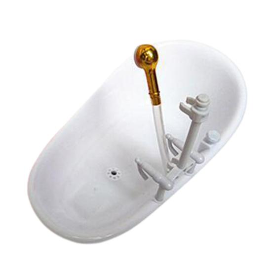 Elektrische Puppenbadewanne, exquisiter sprudelnder Wasserklang, tragbare Miniatur-Badezimmerbadewanne für Puppenhaus im Maßstab 1/6