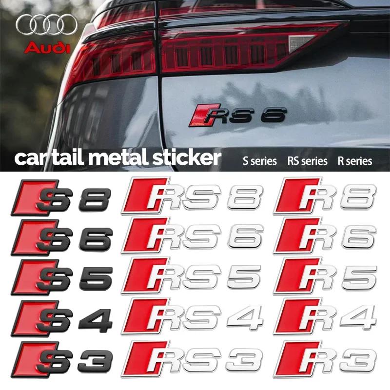 1Pc A3 A4 B8 8P 8V B6 A5 A6 TT RS3 RS4 RS5 RS6 RS7 RS8 Badge Car Body Rear Trunk ABS Emblem Sticker Decoration Accessories
