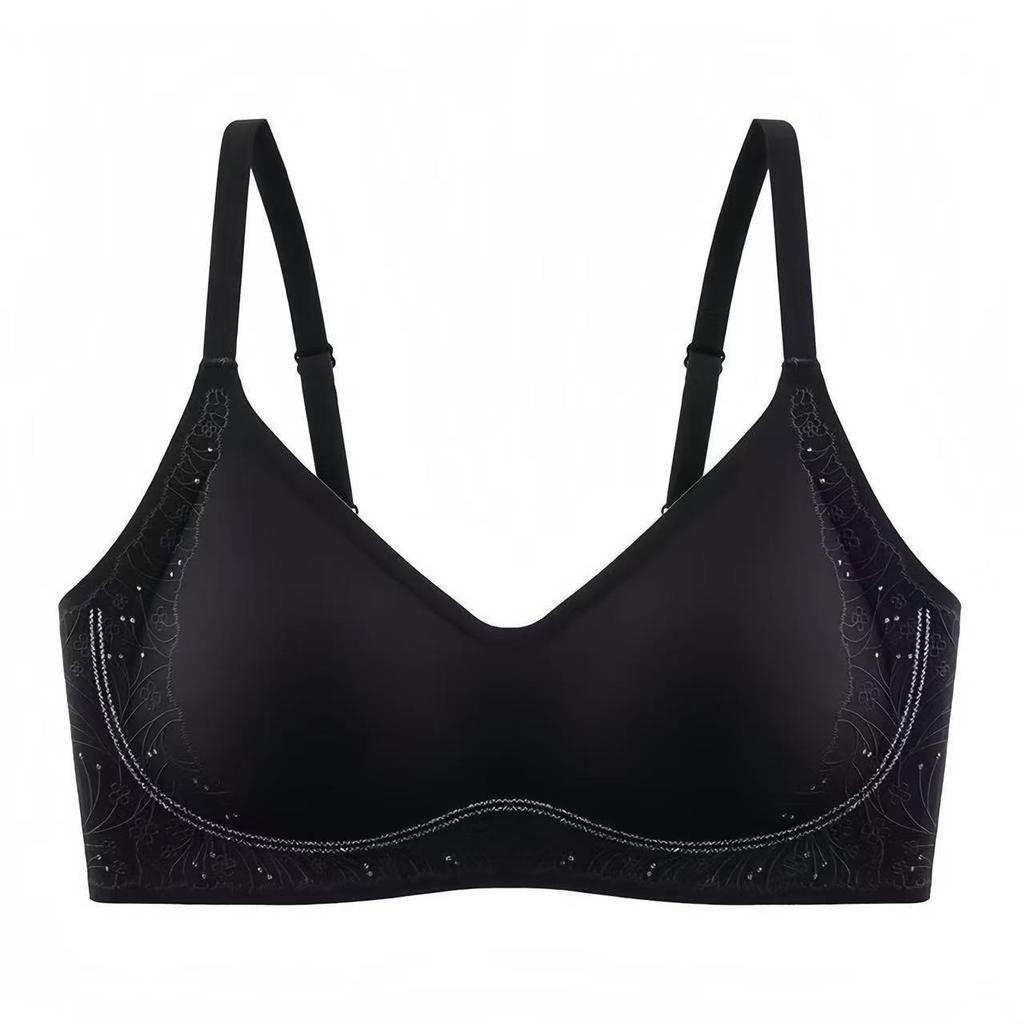 Invisible Non-marking Liquid Foundation Underwear Women's Small Breasts Show Large Breasts, Anti-sagging No Steel Ring Lace Gathering Bra Cover