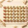 40 Pieces Wooden Beads with Faces Adorable Smiling Face for Crafters, Hobbyists, DIY