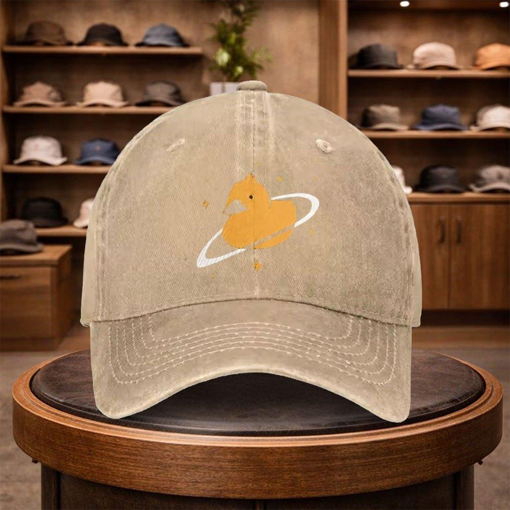 Mens Cosmic Little Duck Planet Baseball Cap Outdoor Fashion Adjustable Casual Hat Urban Style Lightweight Fashionable Duckb