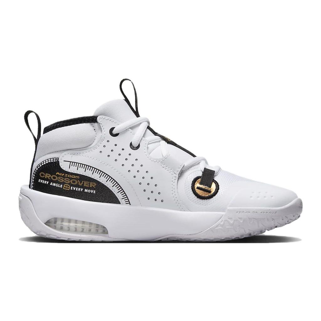 Nike Air Zoom Crossover 2 GS White Metallic Gold Kids Sneakers Black Tint FB2689-100