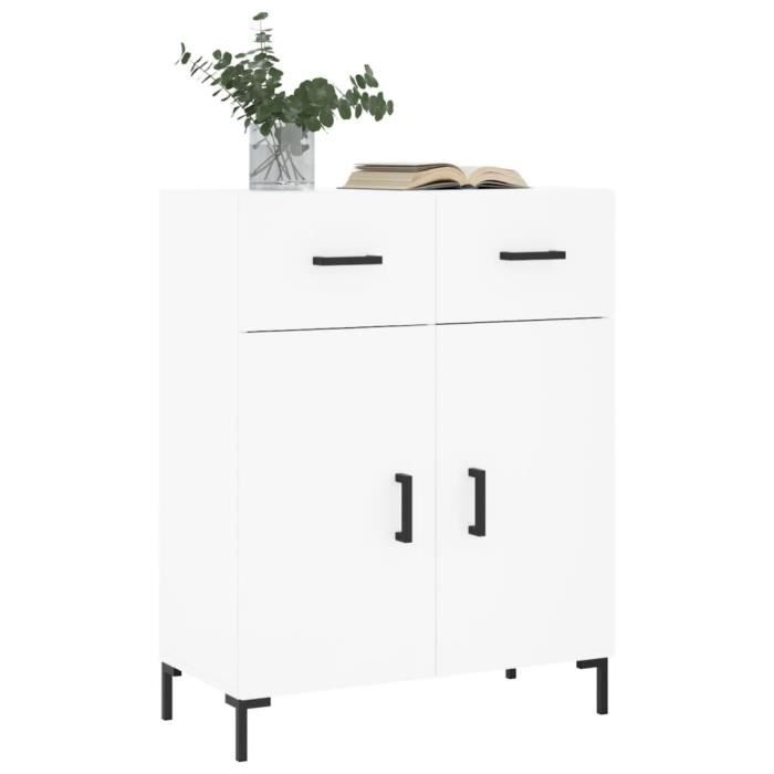 VidaXL Buffet blanc 69,5x34x90 cm bois d'ingénierie 827980