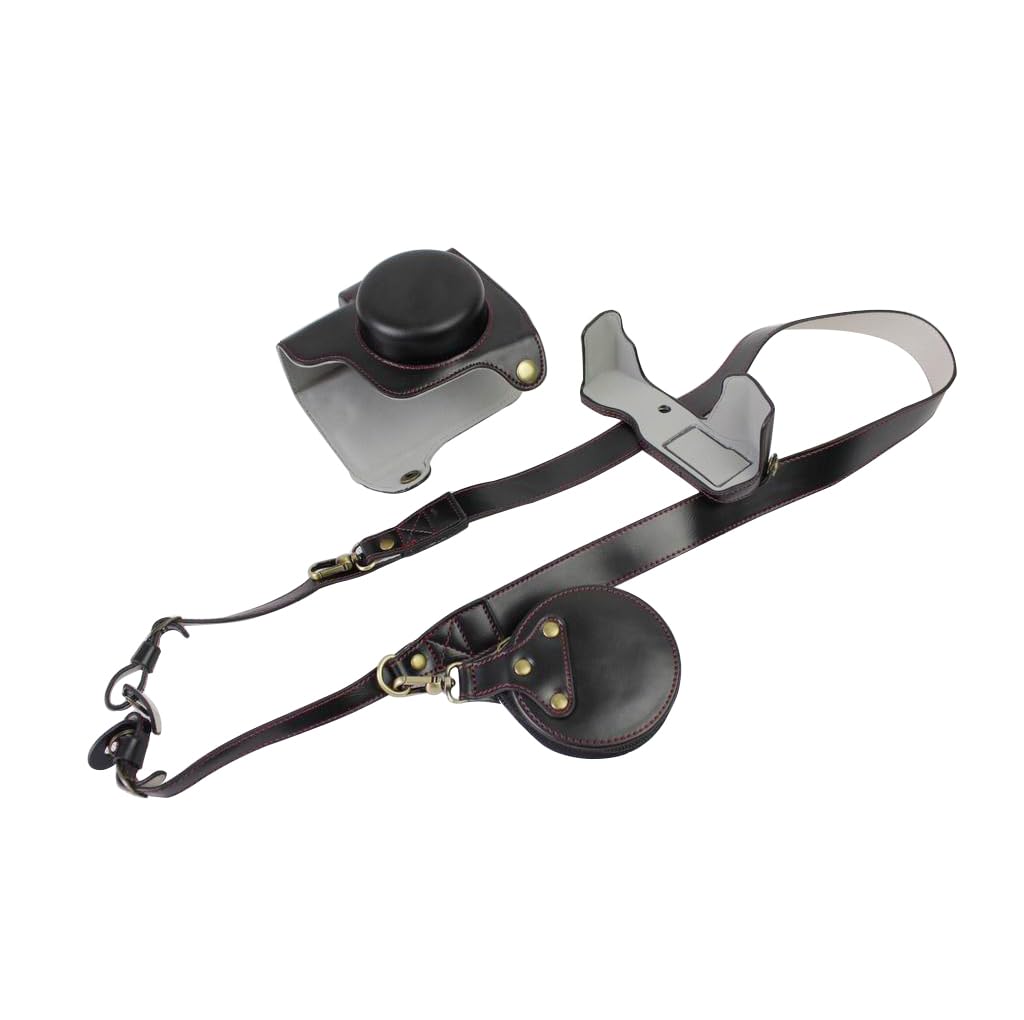 

SIUTATDSH Camera Case, PU Leather, for Olympus OMD EM10 III and E-M10 Mark 3, with Liner Case and Camera Holder, Shockproof and Portable (Black)