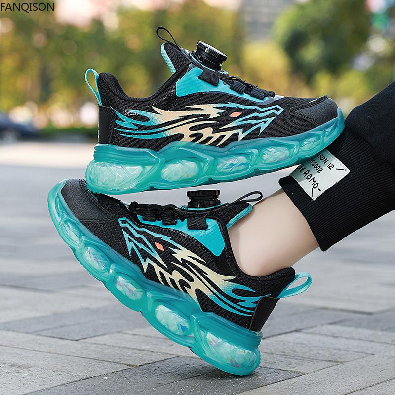 Весенне-осенняя детская дышащая сетчатая детская спортивная повседневная обувь — фото 14