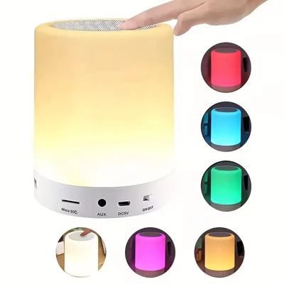 New Bedside Table Lamp Wireless Bluetooth with Speaker  Light Colorful  Night Dimming Atmosphere Table Lamp  Kid Gift