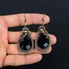 Black Spinel Earrings, 999 Copper Wire Wrapped Earrings Handmade Gemstone Jewelry, Gifts For Wife Brand New Earrings