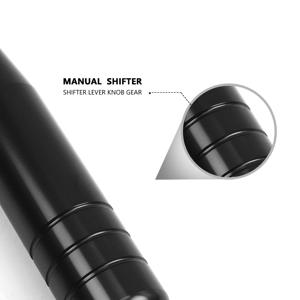 ZS Shift Knob Extension Simple Aluminum Alloy with 3 Adapters for MT Cars, AT