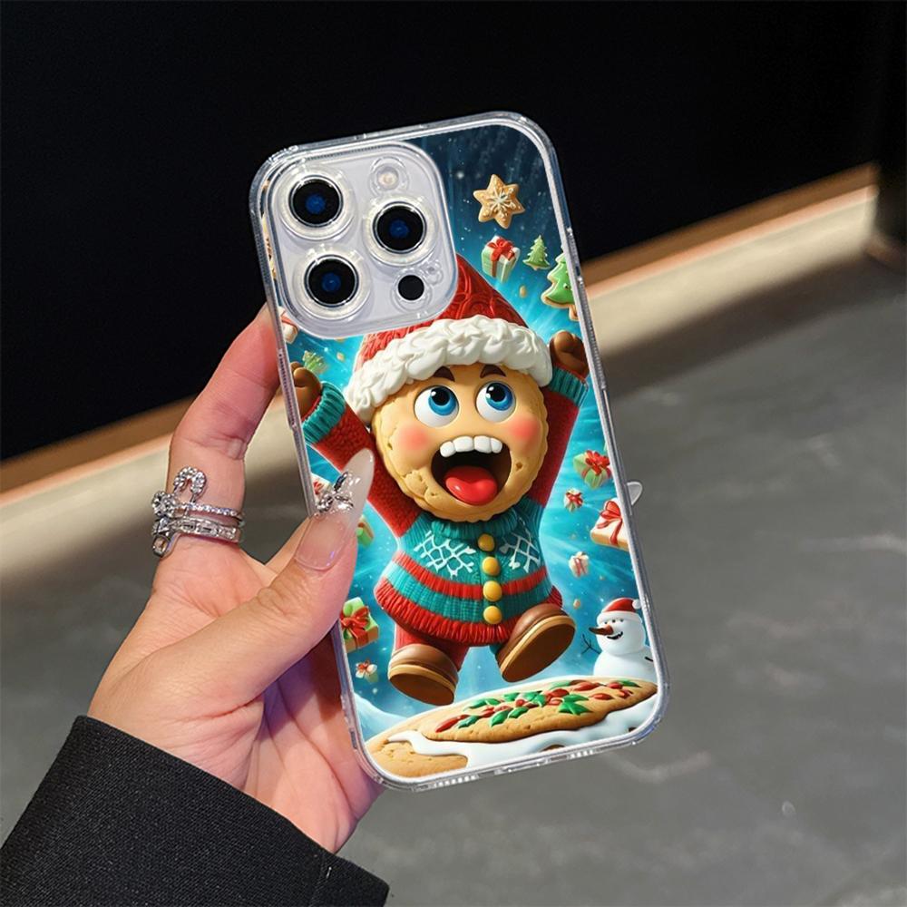 Ae108 Happy New Year Merry Christmas Magsafe Transparent Cases for Samsung S23 S24 Ultra S21 iPhone 16 Pro Max XR Magnetic Wireless Charge Back Cover