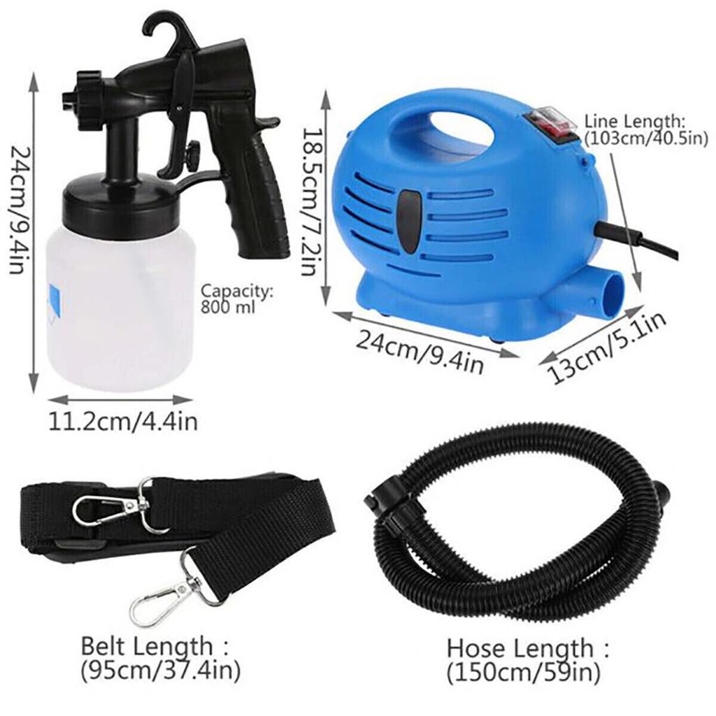 800ML 650W Elektrische Farbspritzpistole Tragbare Handheld-Spritzmaschine DIY Wandmalerei Heimdekorationswerkzeuge Stromgeräte