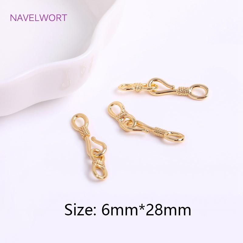 

18K Gold Plated S Shaped End Connector Clasps For Jewelry Making, DIY Bracelet Fasteners Clasp Hook 2 pieces