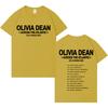 Singer Olivia Dean 2025 Tshrit Fashion Short Sleeve T Shrit Men Women Hip Hop Oversized Cotton Casual Comfort Tshrits Streetwear