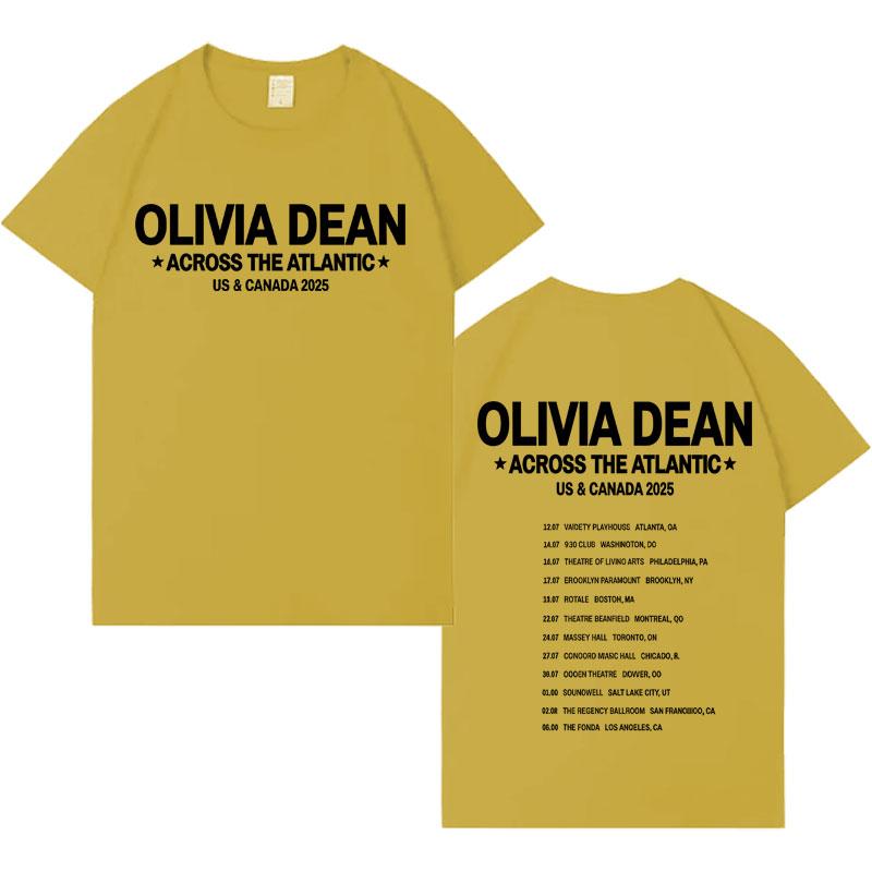 Singer Olivia Dean 2025 Tshrit Fashion Short Sleeve T Shrit Men Women Hip Hop Oversized Cotton Casual Comfort Tshrits Streetwear
