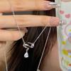 Exquisite Bling Silver Color Tassel Star Moon Necklace For Women Clavicle Chain Woman Jewelry Birthday Gift Accessories