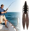Fishing Lure Oversized Soft Bait Realistic Vibrant Color Compact Portable Artificial Fishing Bait with Twin Ridge Tails