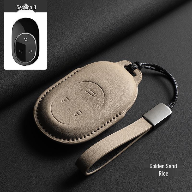 NIO ES6/EC6/ET5/ES8/ET7/ES7/EC7 Brown Key Cover and Buckle (2023 Model)