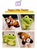 Plush Toy: Green Frog, Sleepy Raccoon, Panda Pillow - Children's Gift