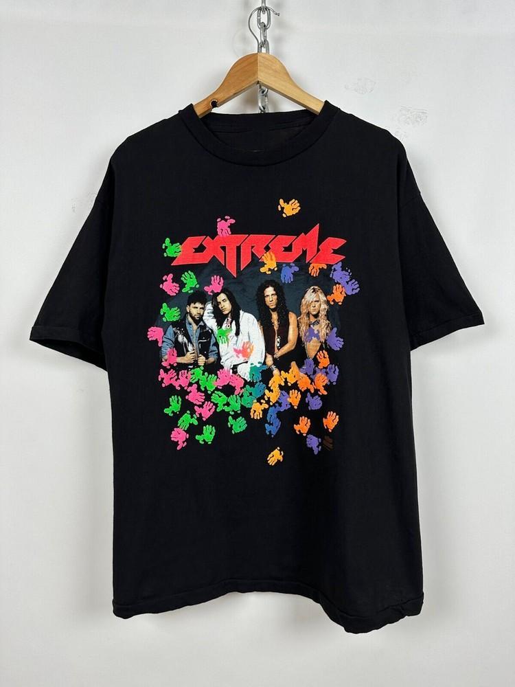 

1991 Vintage Extreme Band Tour Cotton Black All Size Unisex Shirt Unisex T-Shirt XL