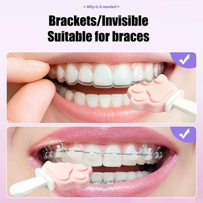 Cat Paw Shape Dental Aligner Chewies For Aligner Retainer Chewies Silicone Teeth Stick Bite Tooth Chew Aligner Dental
