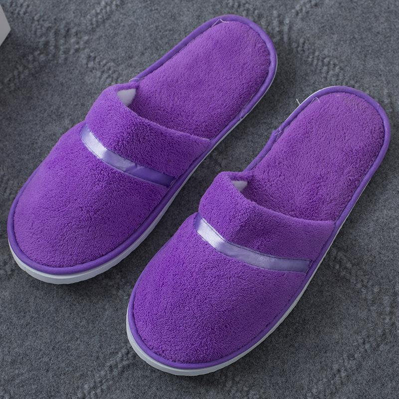 Disposable Slippers Hospitality Home Indoor Homestay Hotel Clubhouse Men's and Women's Coral Fleece Thickened Travel