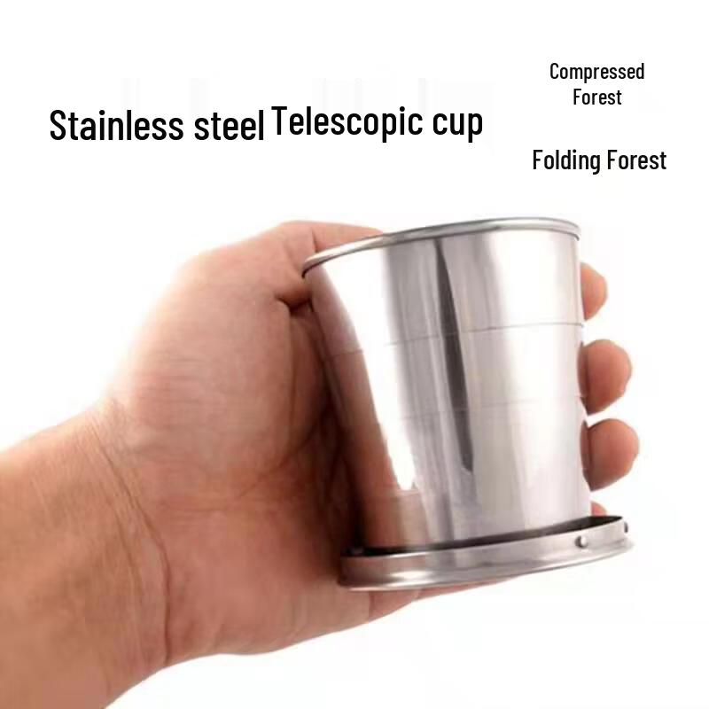 OEING Portable Collapsible 201 Stainless Steel Cup