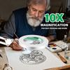 LED Vergrootglas Bureau Lamp 8X/10X Vergroting met 72LED 3-Kleuren Licht - USB-Powered voor Soldeer Reparatie en Huidverzorging Schoonheid