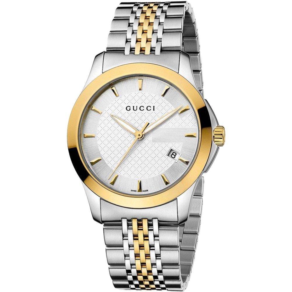 Gucci YA126409 G-Timeless Tvåfärgad Herrklocka