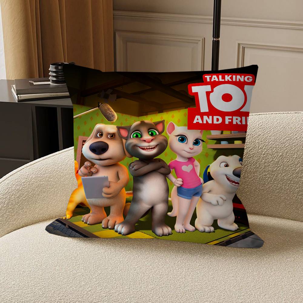 Talking Tom and Friends Cushion Cover Decorative Pillow Sofa Home Decor Case Pillow Cases