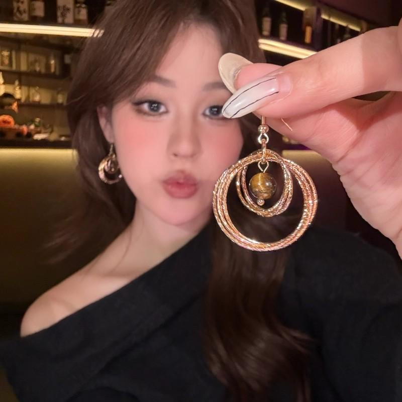 Unique and Beautiful Earrings - High-end Golden Tiger-eye Stone Earrings for Women