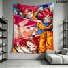 Cartoon Son Goku Wall Tapestry Aesthetic Wall Hanging Printed Fabric Blanket Decorative Tapestries For Bedroom Living Room Home Decor