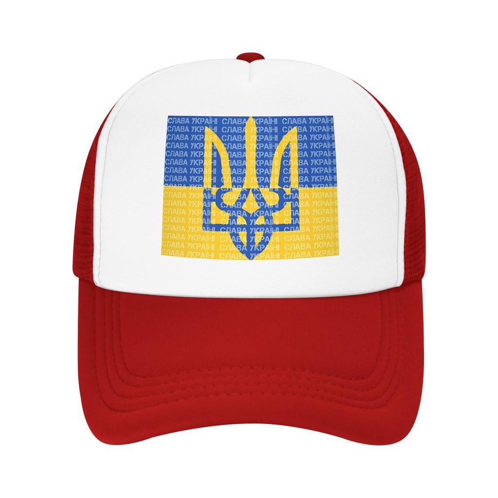 Ukraine Flag Trident Slava Ukraini Casual Sun Hats For Women Outdoor Gym Baseball Cap Summer Classic Trucker Hat