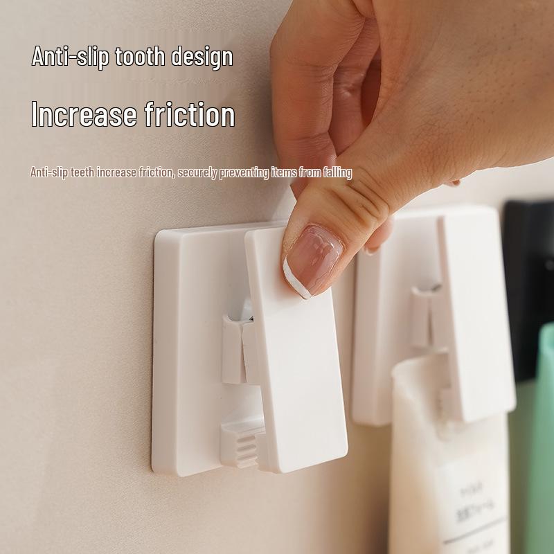 Japanese Wall-Mounted Seamless Storage Rack for Bathroom & Cosmetics