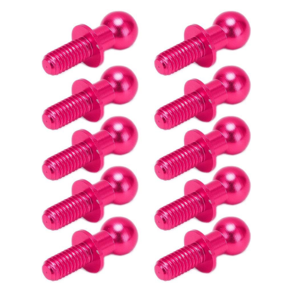 10pcs Metal Ball Head Screw Link Rod Shock Absorber End for Tamiya TT01 TT02 RC CarPink