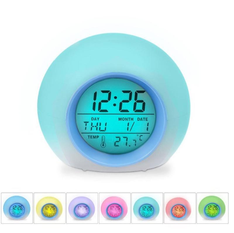 Colorful Multi-functional Silent Alarm Clock with Natural Sound
