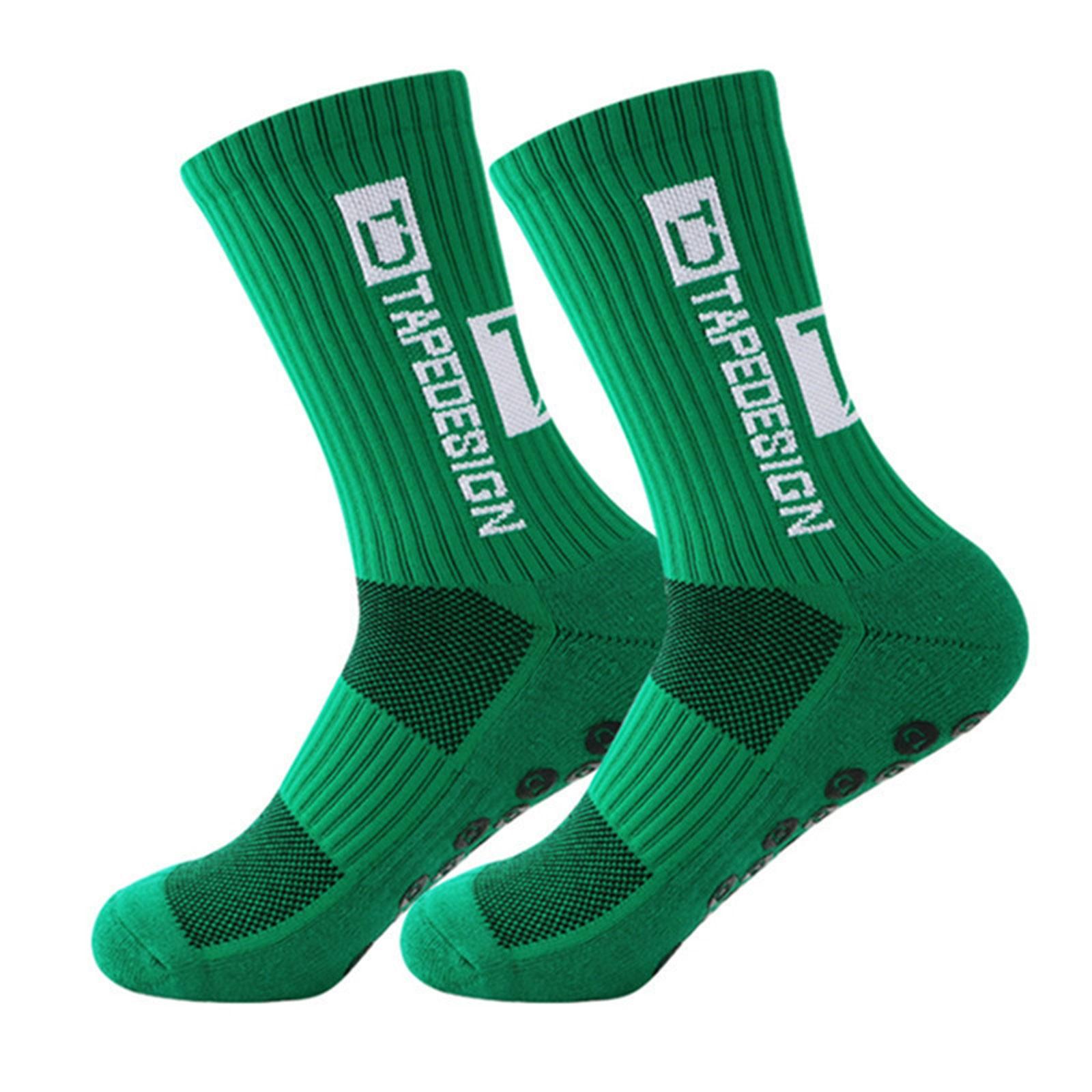 

Premium Athletic Crew Socks with Non-Slip Grip Cushioned, Breathable, and Comfortable for All Sports One Size зелёный