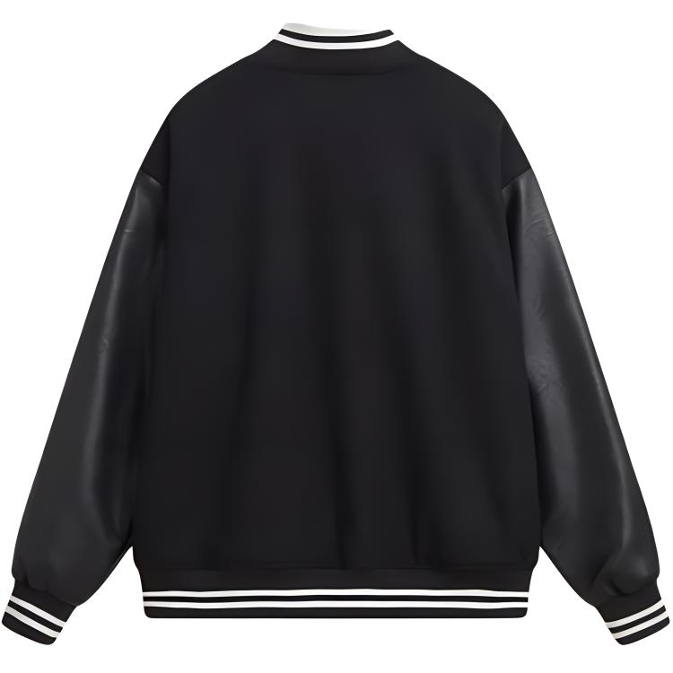 Vans Logo Embroidered Varsity Jacket Black VN000GJRBLK