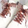 Leopard Print Sheer Shoe Laces 2.5cmX120cm Wide Flat Shoelaces Anti Slip Sneakers Shoe Lace Replacement For Men Women