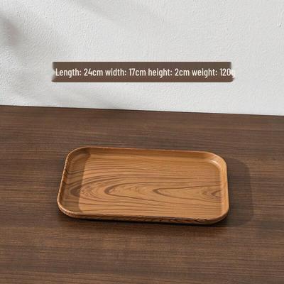 Japanese Style Imitation Wood Grain Rectangular Serving Tray