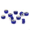 Alloy European Rhinestone Beads 8x10mm Large Hole Loose Spacer DIY Jewelry Making
