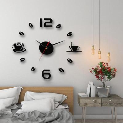 Orologio da Parete Moderno Fai da Te Design Adesivo Autoadesivo 3D Decorazione per Casa Ufficio Stanza