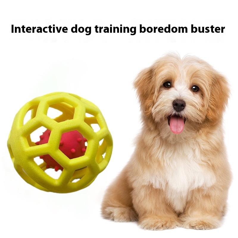 Populární hračka pro domácí mazlíčky míček odolný proti kousání pes TPR geometrický dutý molární potřeby pro domácí mazlíčky kočky a psy
