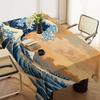 Black Wave Tablecloth Waterproof Stain Resistant Party Decoration Restaurant Cafe Dining Table Tablecloths 90X140cm