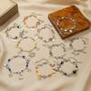 1 Pair Friendship Bracelet Beaded Bracelet Moon Sun Jewelry Alloy Texture Adjustable Beaded Bracelet for Daily and Party