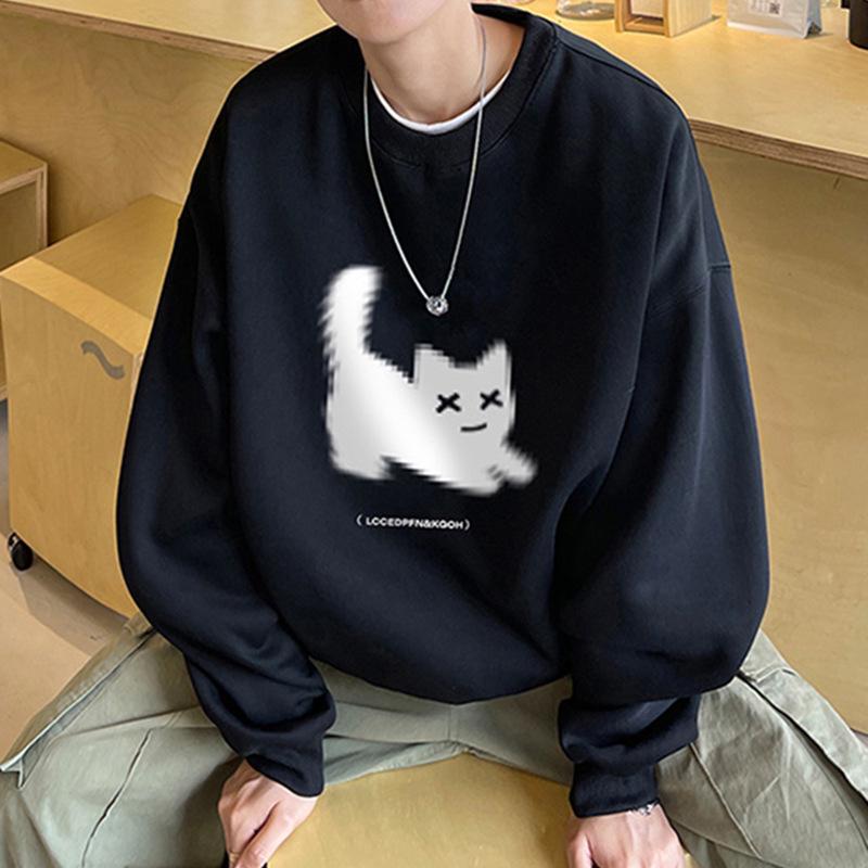 Men's 2025 Retro Casual Long Sleeve Sweatshirt - Trendy, Loose, and Versatile Round Neck Top
