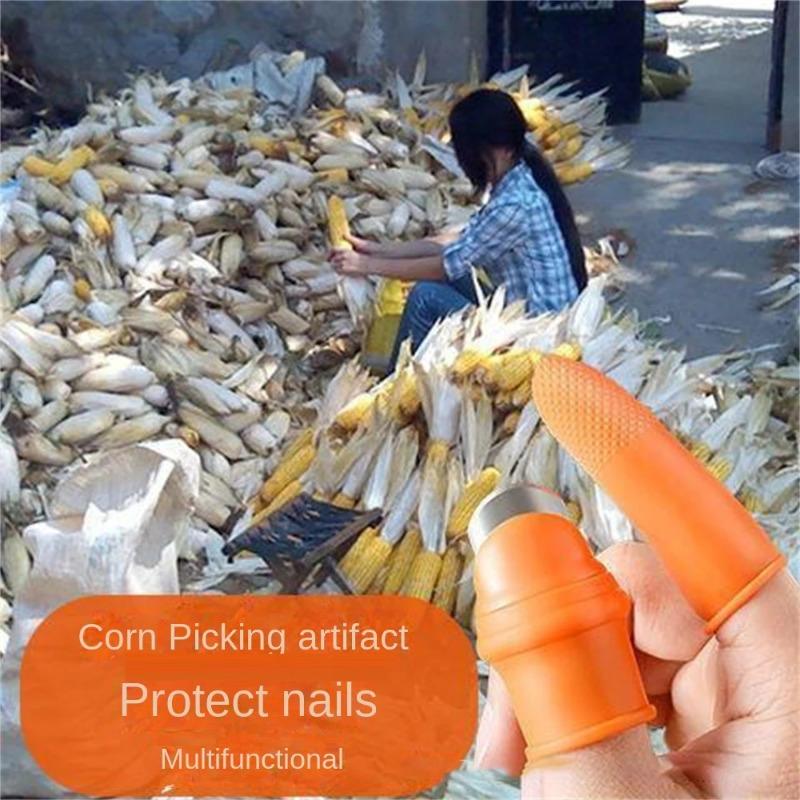 6PCS/Set Garden Silicone Thumb Knife With Anti-Cut Finger Cot Kit, Gardening Pruning Tools For Harvesting Fruits And Vegetables