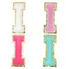 4Pcs Chenille Letters Patches Embroidery Iron On Letters Patch Appliques For Clothing Sticker Diy Accessories Large Size: 8.2Cm