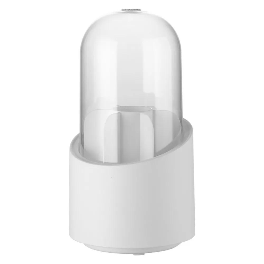 Rotating Makeup Brush Storage Box Portable Multifunction Dust Proof Desktop Organizer Lipstick Shadow Cosmetic Holder