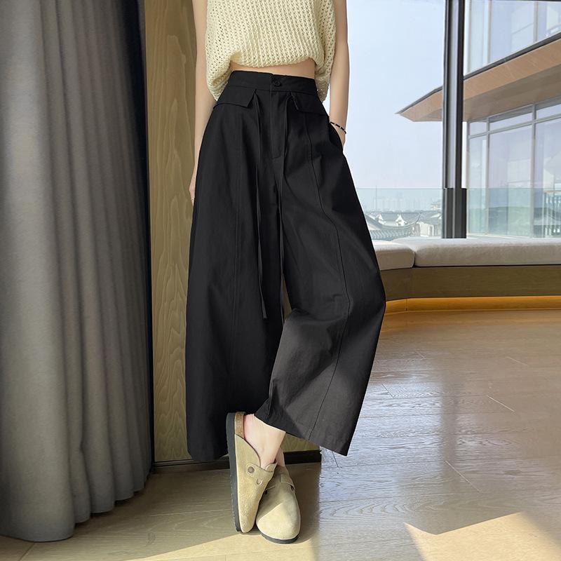 

Water-Washed Cotton Wide-Leg Balloon Pants - Casual Summer Slimming Harem Style for Women XX-Large