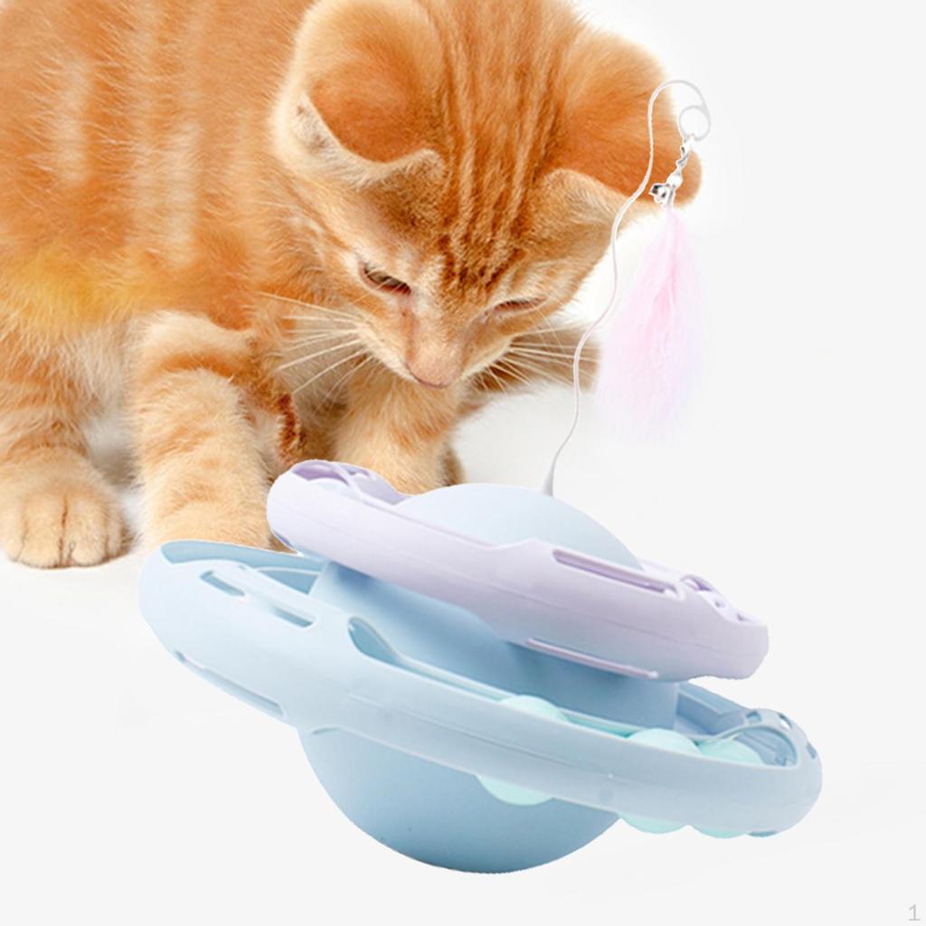 Degree Cat Tumbler Toy Teaser Toys Turntable Teasing Feather
