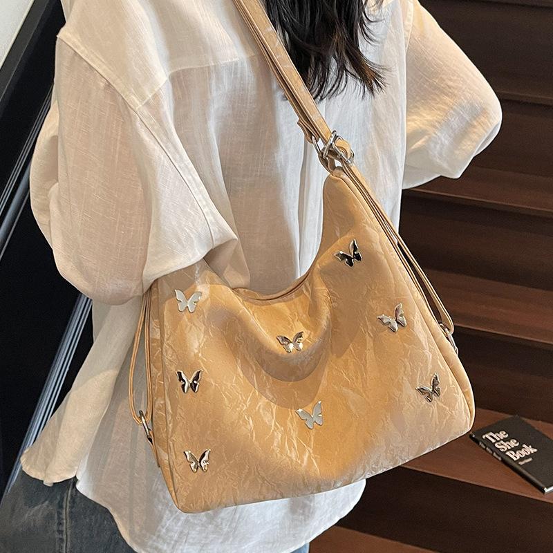 2025 Casual Large-capacity Bag Butterfly Decoration Fashionable Commuter Backpack Multi-use One-shoulder Crossbody Tote Bag